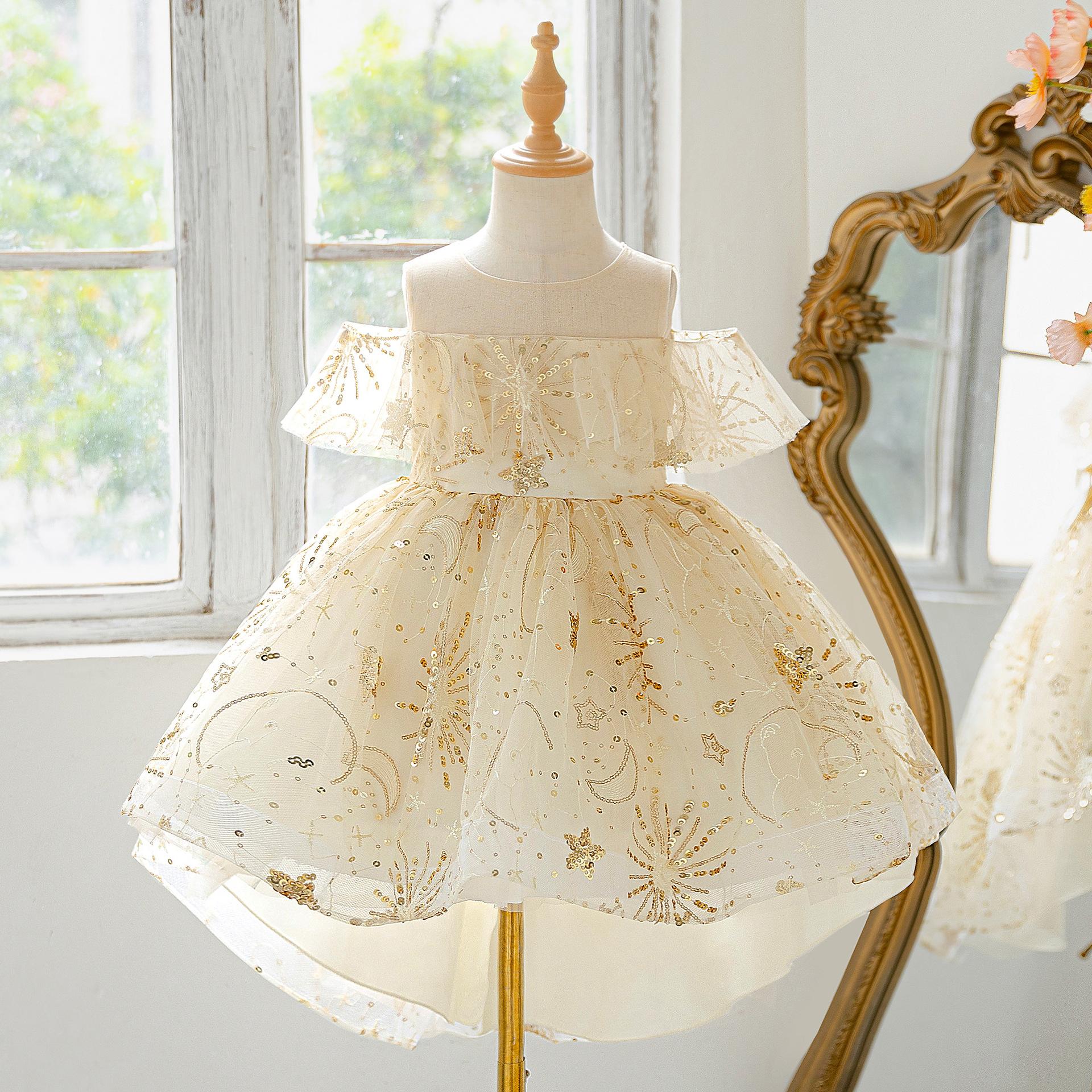 

Платье принцессы для девочки-цветочницы на свадьбу, летнее, детское, формальное, с бантом, длинное вечернее платье для школы, вечеринки, детская новогодняя одежда T6031 130 шампанского