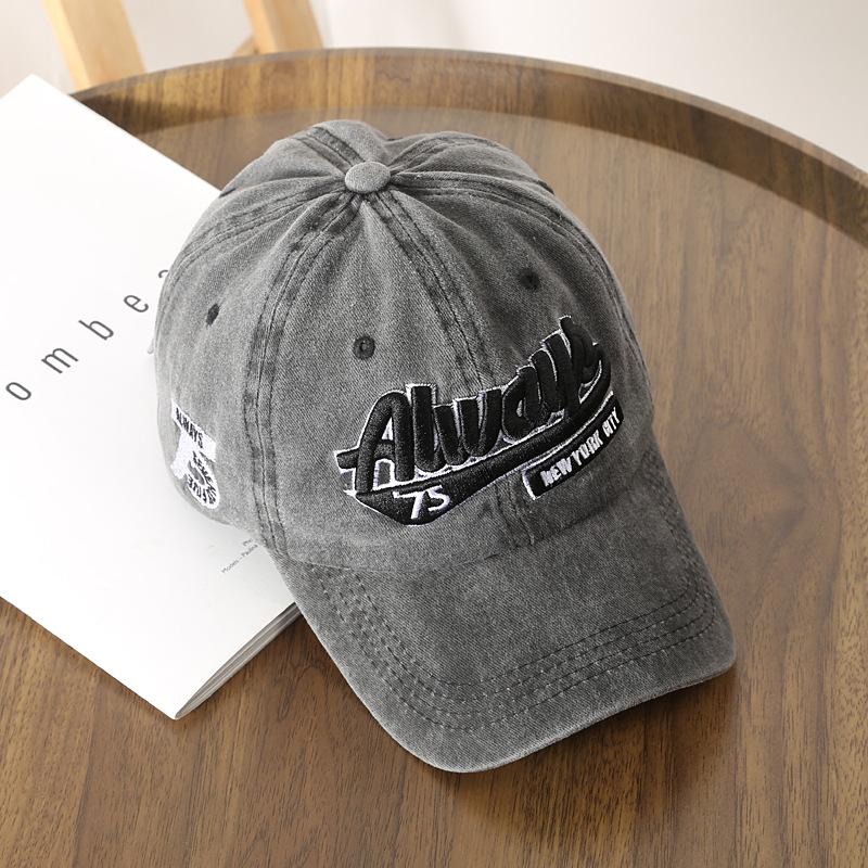 Hat Fashion Popular Washed Alphabet Embroidered Cap Outdoor Travel Sunscreen Shade Baseball Cap