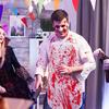 Halloween Scary Bloody Apron Ghost House Bloody Butcher Role Play Apron Halloween Theme Party Decor Props Blood Splattered Apron