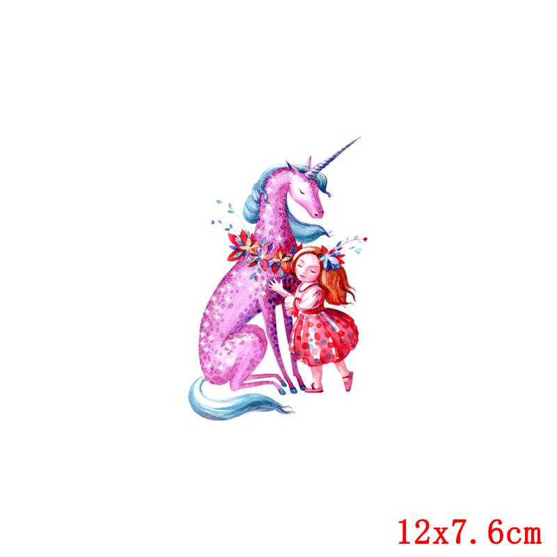 Colorful Animals Unicorn Transfer For Clothing Mysterious Lion Elephant Thermo Transfer For Clothes Appliques For DIY T-shirt