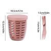 Single 600ml Salad Bowl with Detachable Fork Strainers Basket Kitchen Supplies
