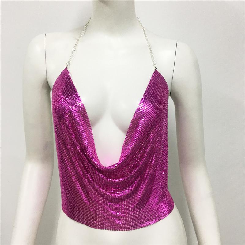 European & American Sexy Sequin Top - Women's Nightclub Party Wear 