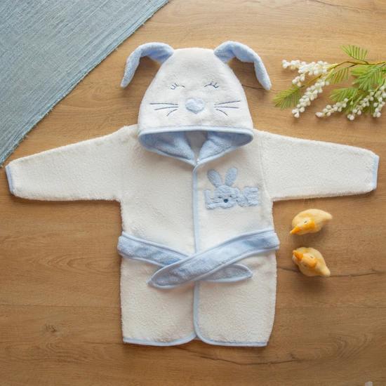 

Органический детский халат Single New синий