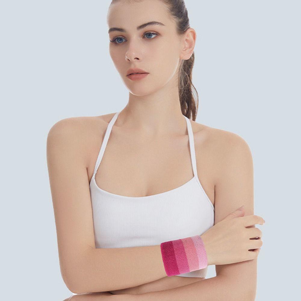 2pcs/pair Polyester Tennis Wristband Elastic Fitness Wrist Brace Cosplay Sport Wristband Running