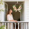 Spring Wreaths for Front Door Artificial Floral Decor Spring Flower Wreath for Living Room Bedroom Indoor Outdoor Home Window
