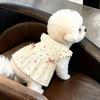 Cute Polka Dot Dog Dress Small Breeds - Soft Fleece Pet Outfit Maltese Bichon Frise Cat-Like Style Wear