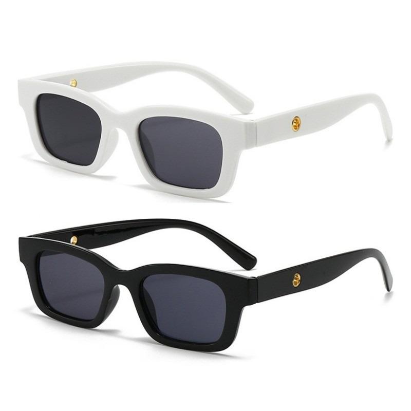 2PCS Advanced Sense Sunglasses Retro Ins Style Sunglasses Creative Cat Eye Design Sunglasses