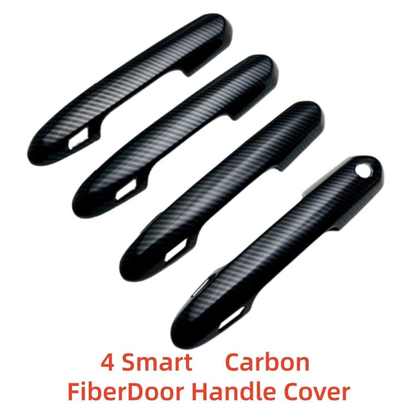 Car Decoration Stickers Accessories Door Handle Bowl Cover Trim Paste Style Glossy Black For Toyota Crown  Car Upgrade