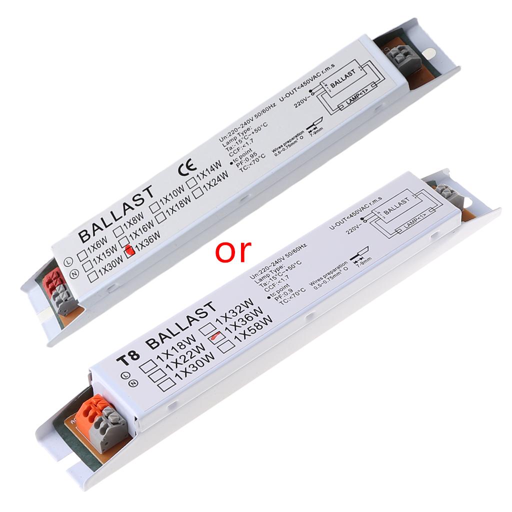 

36W Lamp Electronic Ballast 1 Lamp T8 Linear Fluorescent Ballast for UV Germicidal Lamp, Fluorescent Lamp Durable 1 білий