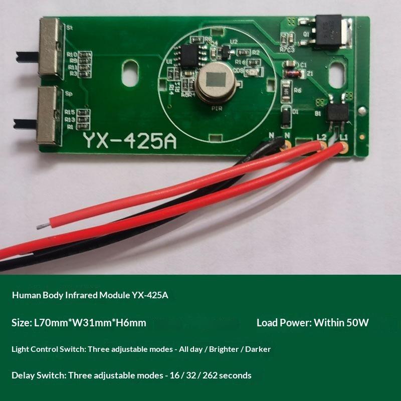 E27 Lamp Head 85-265V Automatic Light Controlled Sensor Switch White Shell For Aisle Bedroom Living Room