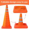 1pc Collapsible Traffic Safety Cones - Reflective Orange Parking Cones with Collar, for Parking Lot/Driveway/Driving Training