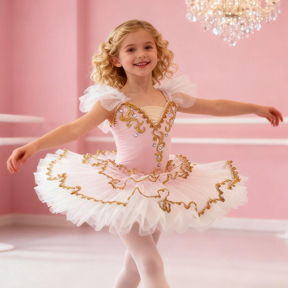 Sequin Kids Ballet Dress Puffy Performance Clothes Fashion Ballet Tutu Children
