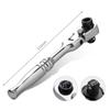 Double Ended 2 In 1 Ratchet Wrench 1/4 Inch Quick Spanner Tool Portable Mini Wrench  Repair