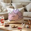 Asamimichaan Asleep Cute Asamimi Cushion Cover Silky Short Plush With Invisible Zipper Dustproof Sofa Pillow Case For Home Decor