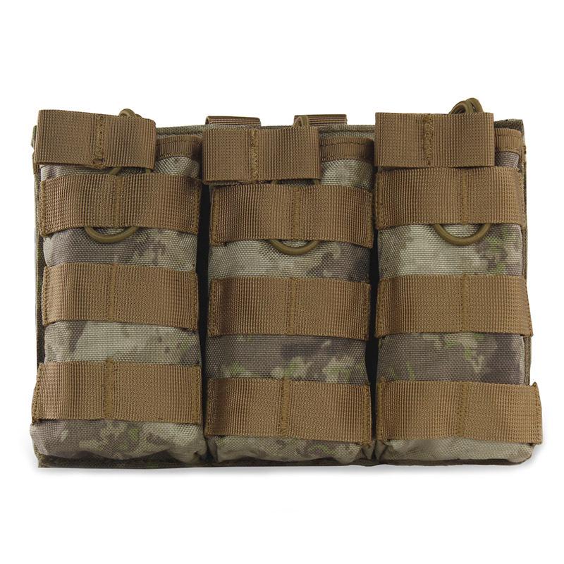 Military Fan Tactical Vest Molle Triple Pouch - Multifunctional Accessory & M4 Magazine Pouch
