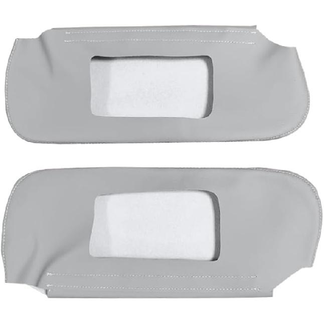 Sun Visor Cover Pair, Microfiber Leather, Gray Stitch Sun Visor Replacement Cover Skin Fits for 1993-2002 Chevy Camaro Pontiac Firebird
