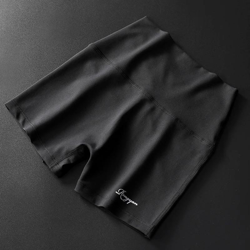 

Sports shorts 2025 fitness shorts running sports anti-light backing high elasticity tight training yoga three-point pants women S чорний