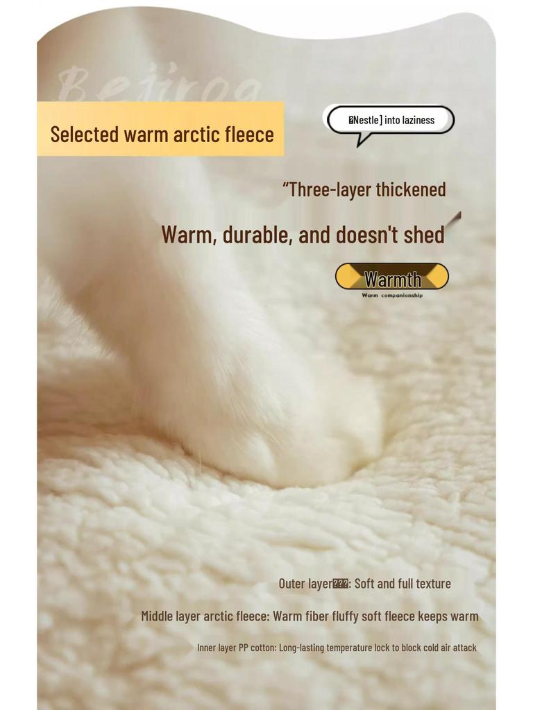 Cozy Winter Nest: Warming Bed for Cats & Small Dogs