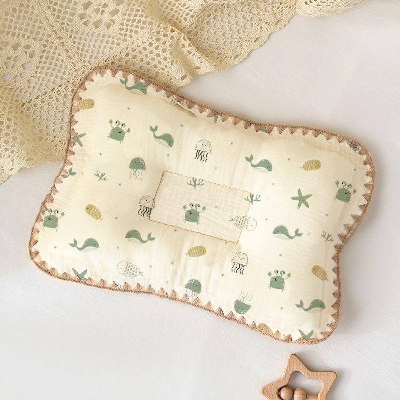 1 Piece Cotton Baby Bedding Pillow Soft And Breathable Newborn Pillow Provide Comfortable Rest For Boys Girls