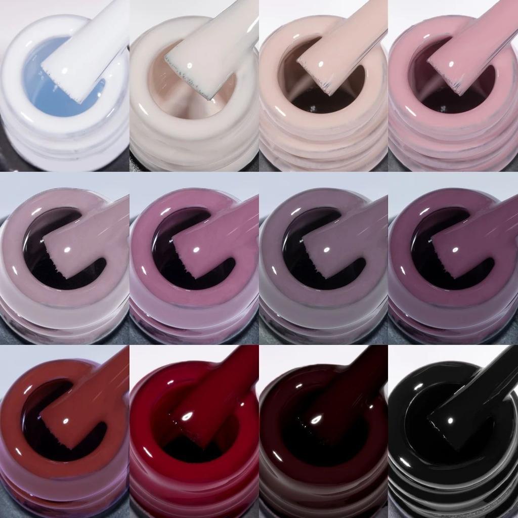 Weihnachts 10-Farben Gel Nagellack Set Nude Glitzer UV Gel Nagelkunst Kit Salon