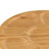 5 Compartments Round Snack Plate Bamboo Fruit Platter Cheese Board Divided Serving Trays  Dessert