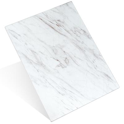 Glass Kitchen Cutting Board, Anti-Slip, White Marble, 30x40 Cm