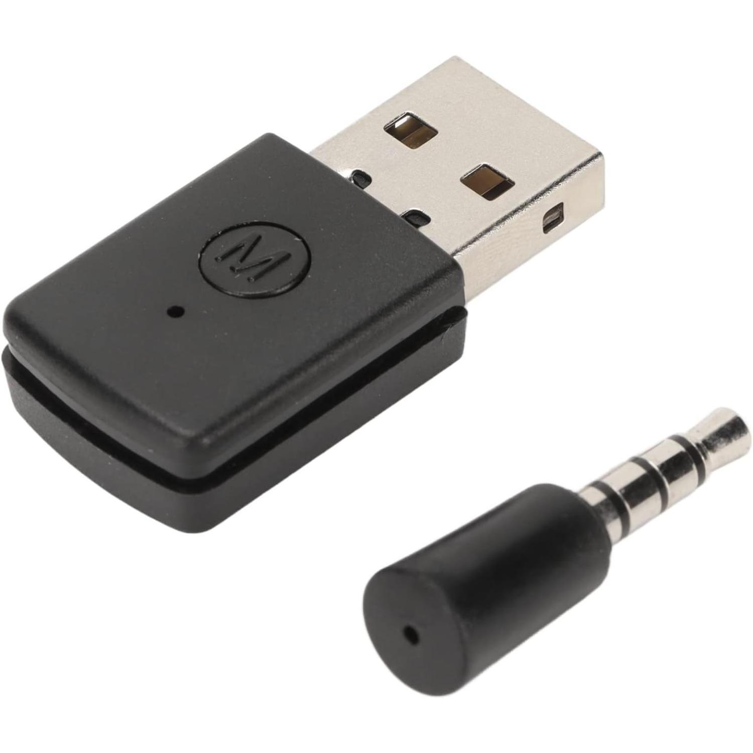 

USB-адаптер Bluetooth, роз’єм 3,5 мм, приймач-ключ Bluetooth 5.1 для PS4 PS5, підтримка бездротового мережевого адаптера A2DP HFP HSP, відстань передачі 33 фути 3.4*1.6*1.2cm чорний