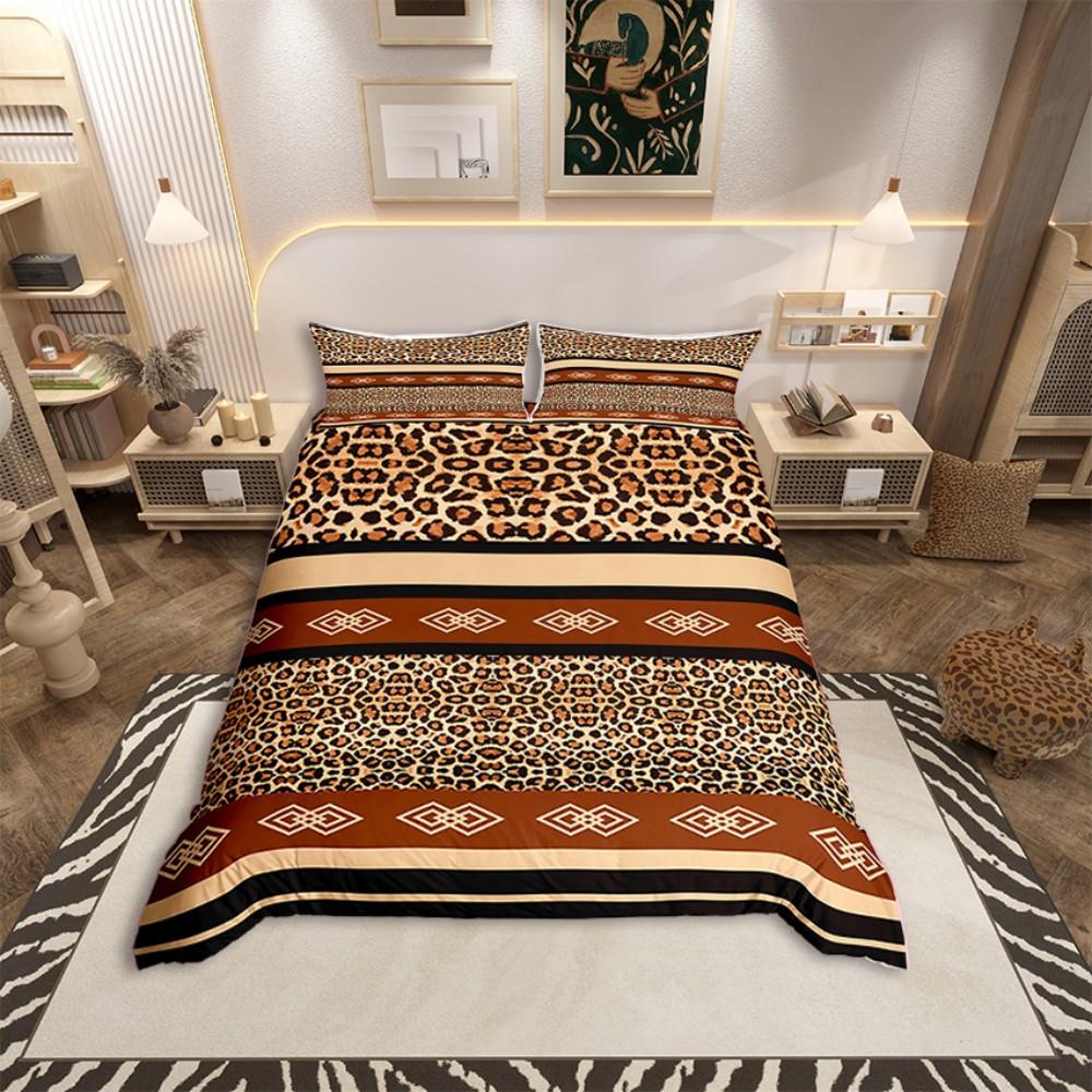

Homewish Cheetah Cow Print Duvet Cover SetModern Fashion Bedding SetTeens Kids Adult Bed Set EU Single(135*200cm)3pcs