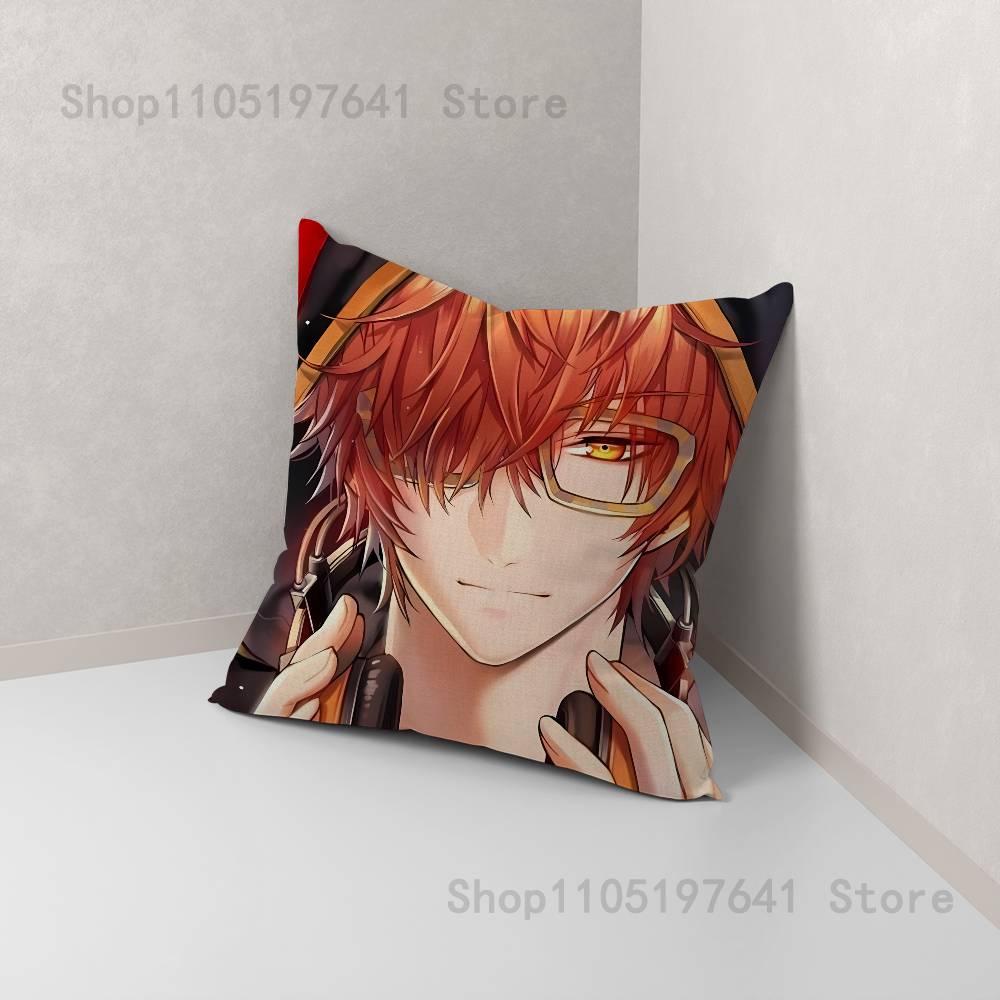 Anime Mystic Messenger Spiel 707 Kissenbezug niedliche Cartoon-FanartikelSchlafzimmer Sofa Dekokissenbezug Weicher Kissenbezug