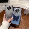 For Huawei Nova 15 Max Case with Cute Butterfly Stand Luxury Slim Gradient Clear Plating Glitter Girls for Huawei Nova15 Max Back Cover