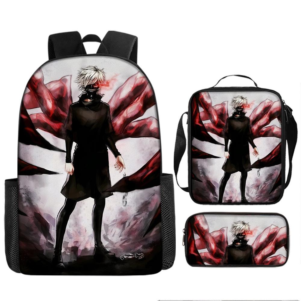 Anime Peripheral Backpack Tokyo Ghoul Food Backpack Kimuken School Bag Computer Bag Tokyo Ghoul Backpack