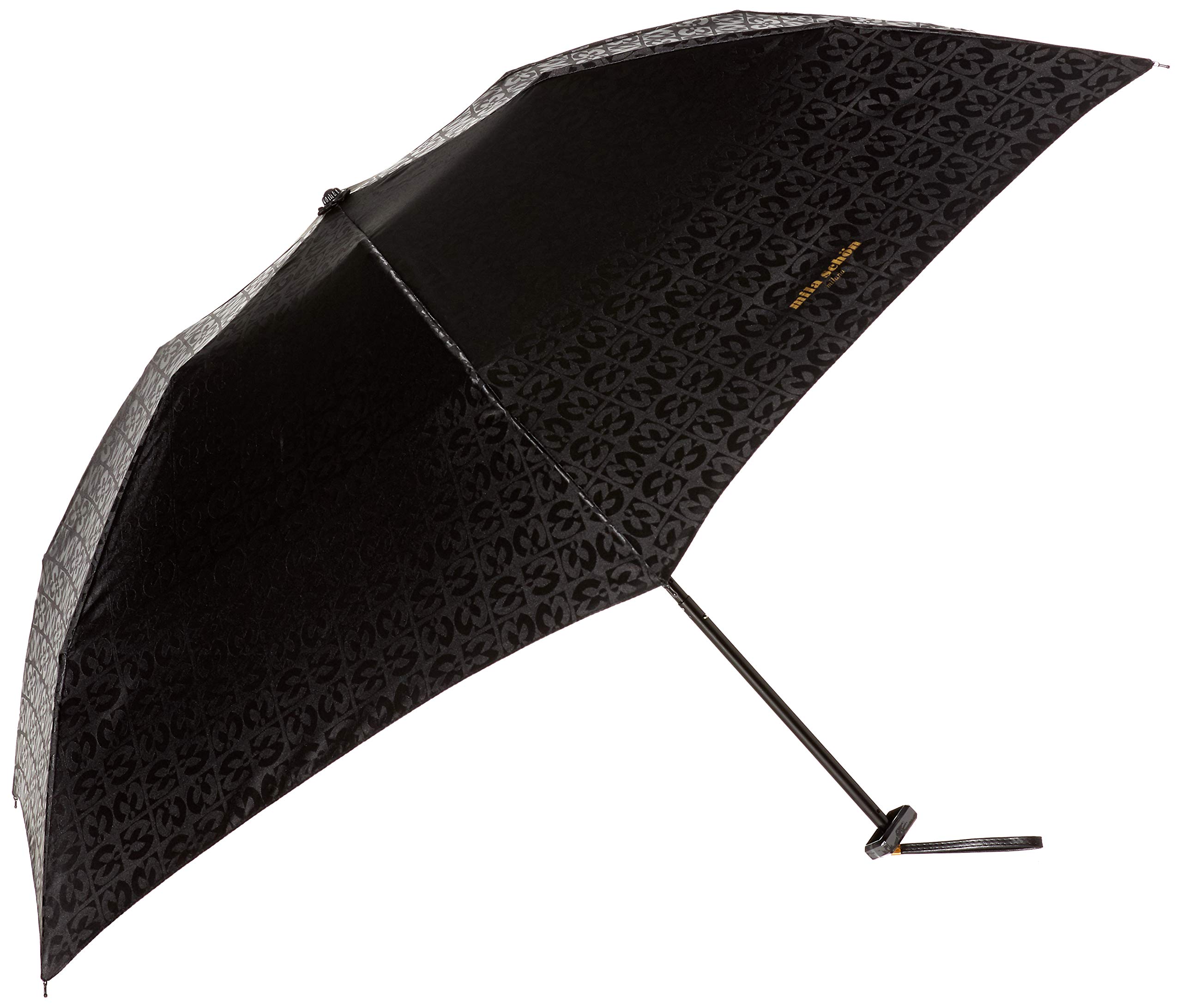 

Складной зонт Mila Schon Logo Jacquard Umbrella Складной зонт Мини-зонт с черными спицами 55 см [Moonbat] Женский Женский Женский Длина прибл. чёрный