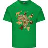 Africa Wildlife Map Giraffe Rhino Ape Elephant Lion Unisexs Light Cotton TShirt