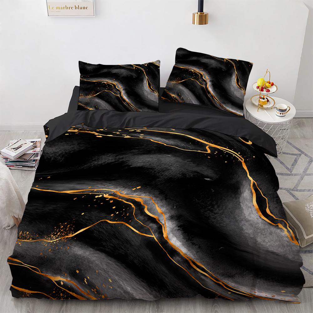 Geometric luxury honeycomb stone pattern 3D printed bedding set queen size 2/3pcs microfiber duvet cover cool style