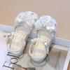 Girls Shoes Children's Bag Head Sandals 2025 New Summer Princess Baby Girl Summer Crystal Soft-soled Sandals