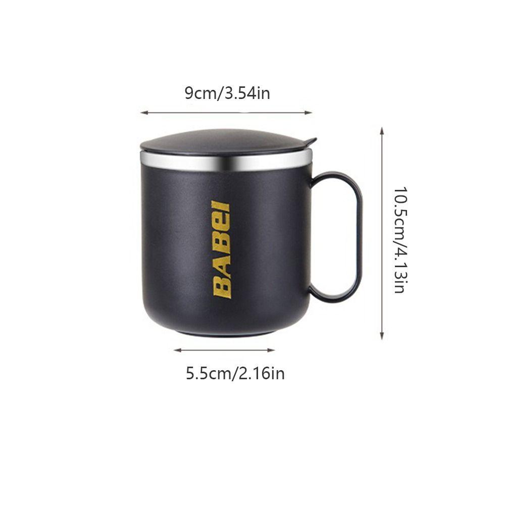 Double-Layered Thermal Mug 304 Stainless Steel Coffee Cup Portable Milk Tea Cup  Office