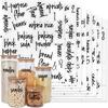 170PCS Food Pantry Labels, Kitchen Container Storage Labels Spice Organize Storage Jars Boxes Bottles Preprinted Black Script Clear Stickers - Water