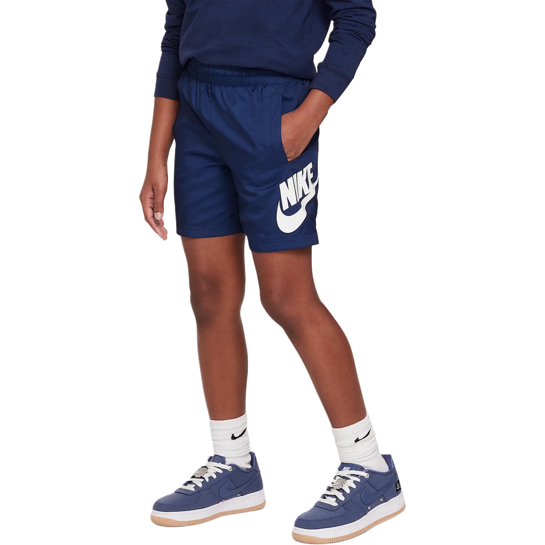 

Nike Logo Elastic Waist Shorts Kids shorts Blue HF8138-410 M