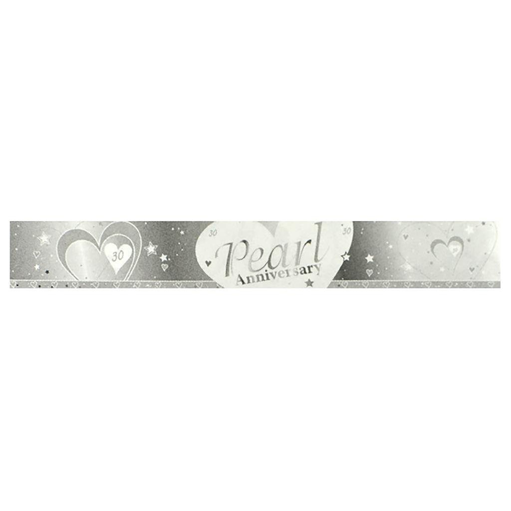 Creative Party 9 Foot Anniversary Foil Banner - Pearl