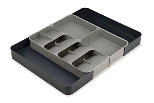 Joseph Joseph Cutlery Case, Tray, Storage, Drawer Organizer (Authentic) 85166, Gray