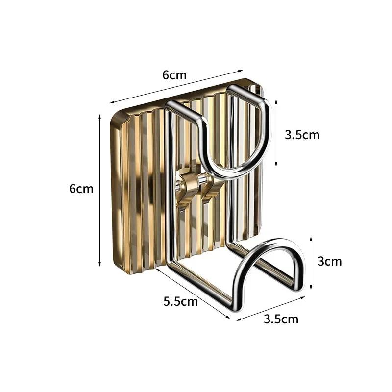 

Stainless Steel Washbasin Storage Hooks Towel Clothes Holder Bathroom Kitchen Basin Organizer Wall Hanging Self-adhesive Rack gold hook
