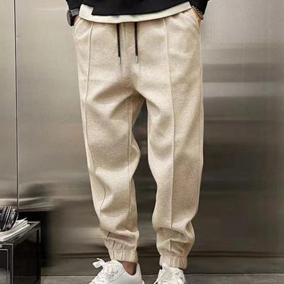 Männer Hosen Knöchel-banded Seite Taschen Kordelzug Elastische Taille Lose Einfarbig Gym Traning Jogging