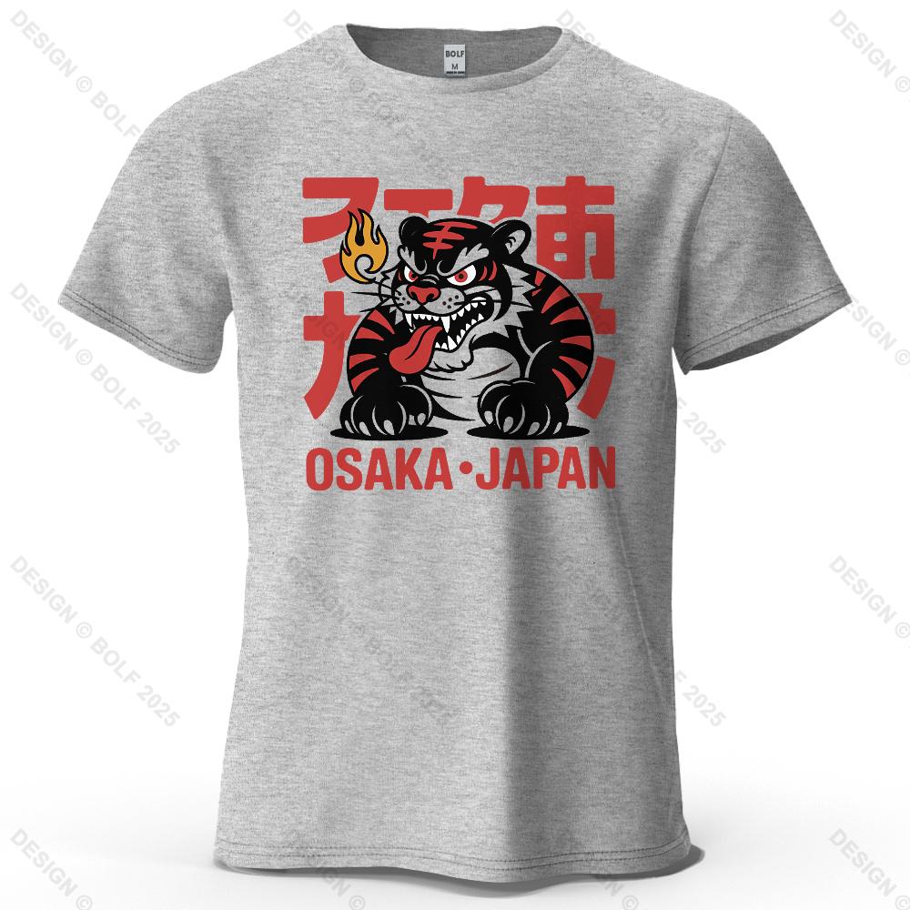 Fierce Tiger Vigorous Printed Men's T-Shirt 100% Cotton Oversized Powerful Graphic Tees for Women Tops Tees Streetwear
