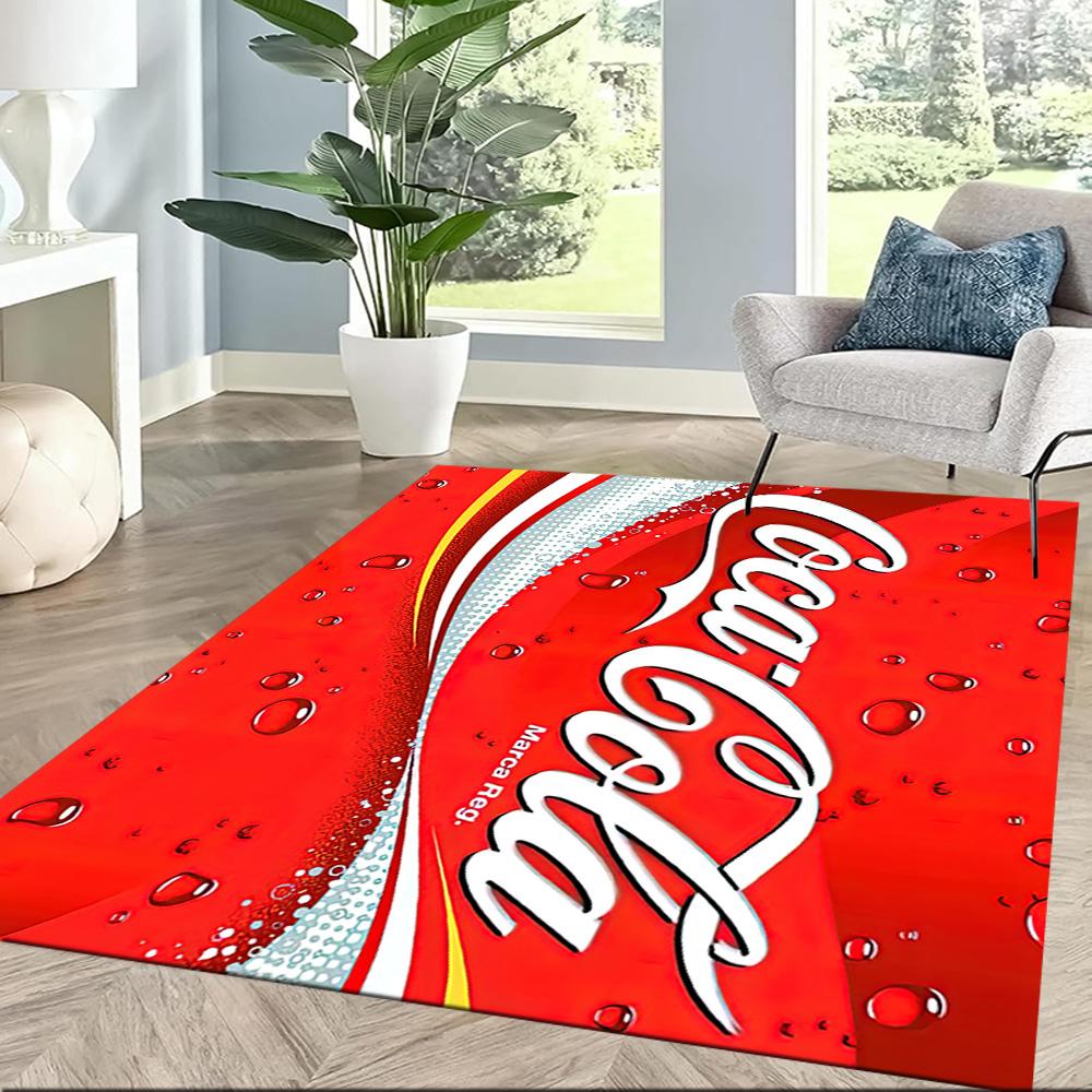 Coca-cola Classic Bottle Cap Square Rugs Are a Great Choice for Living Rooms, Bedrooms, Home Décor, and As Gifts.
