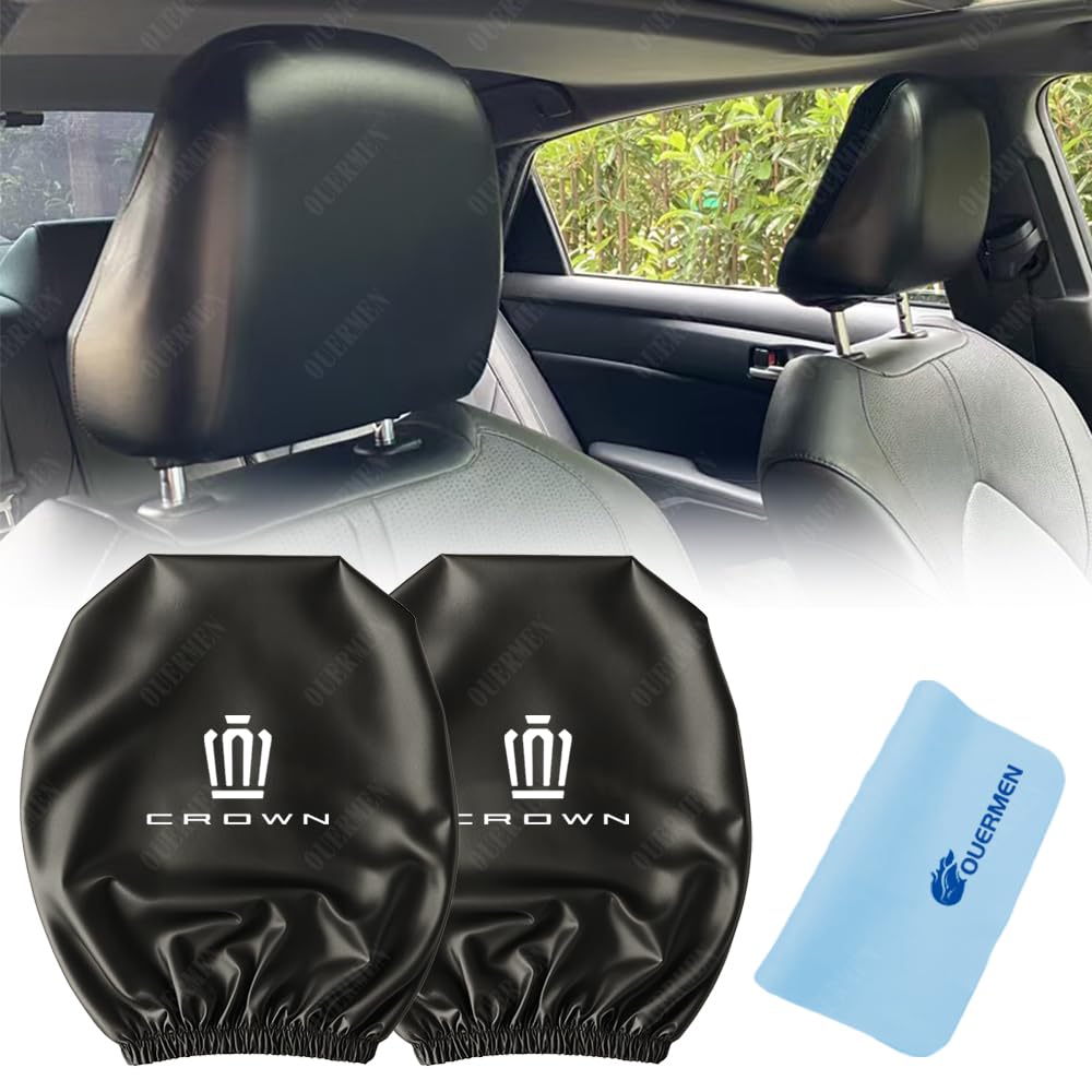 

Кожаный чехол на подголовник автомобиля Чехол-подушка для шеи автомобиля Защитный чехол на подголовник автомобиля Эластичный Универсальный applied to crown чёрный