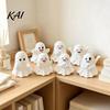 Playful Desk Accessories for Women 6Pcs Halloween Ghost Figurine, Cute Pen Holder, Miniature Decor, Funny Compact Holders Pencil Stand Ornament,