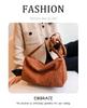 Duża Retro Płócienna Torba na Ramię z Korduroy dla Kobiet 2023 - Casualowa Torba Crossbody dla Studentów
