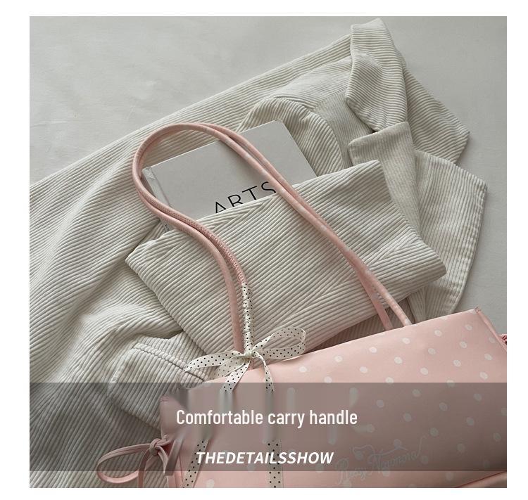 Korean-Style Polka Dot Underarm Shoulder Bag - Large Capacity for Spring/Summer 2026