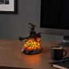 Lâmpada Chapéu de Bruxa Vitral Yousheng, Lâmpada de Bruxa Retrô de Resina Feita à Mão, Luz Noturna de Chapéu de Mago Gótico Alimentada por USB, Decoração de Casa para Halloween