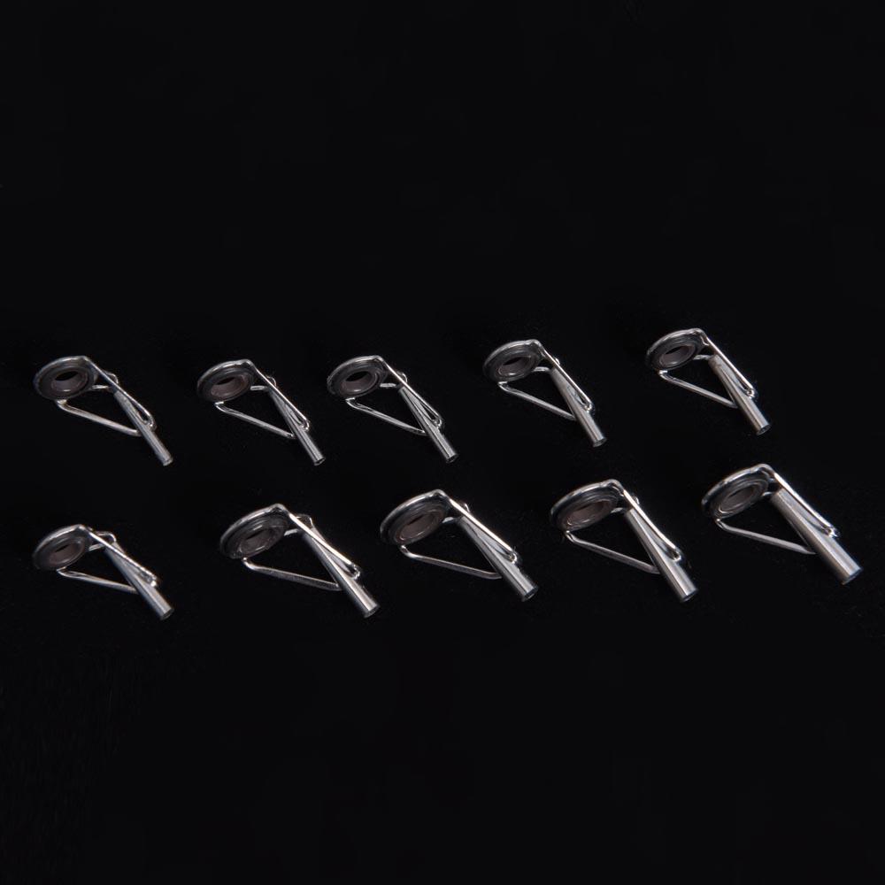 80Pcs Fishing Rod Guide Tip Repair Kit Set DIY Eye Rings Different Size Stainless Steel Frames with Box